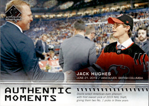 2019-20 Upper Deck SP Authentic Hockey - Authentic Moments #111 Jack Hughes - New Jersey Devils