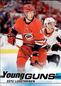 2019-20 Upper Deck Series 2 Hockey - Base - Young Guns #490 Eetu Loistraninen - Carolina Hurricanes