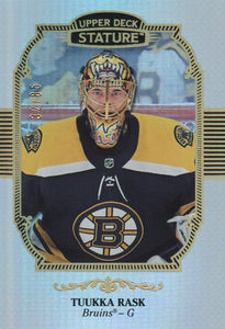 2019-20 upper Deck Stature Hockey - Base - Portrait Variant /85 #46 Tuukka Rask - Boston Bruins