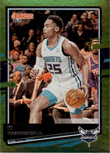 2020-21 Panini Donruss Basketball - Base - Green Flood #63 PJ Washington Jr. - Charlotte Hornets