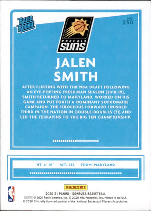 2020-21 Panini Donruss Basketball - Base - Rated Rookie - Green Flood #230 Jalen Smith - Phoenix Suns