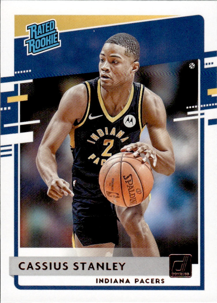 2020-21 Panini Donruss Basketball - Base - Rated Rookie #225 Cassius Stanley - Indiana Pacers