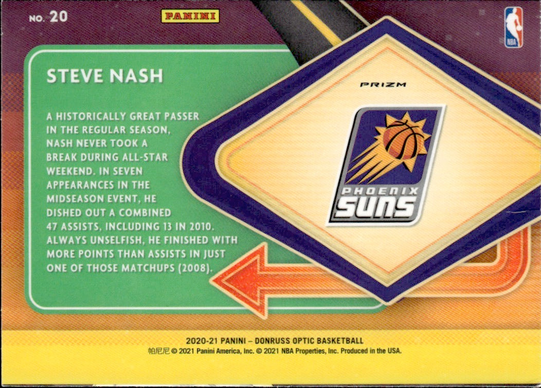 2020-21 Panini Donruss Optic Basketball - Express Lane - Prizm - Purple #20 Steve Nash - Phoenix Suns