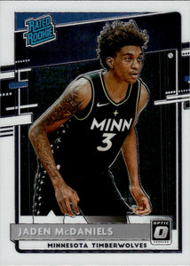 2020-21 Panini Donruss Optic Basketball - Base - Rated Rookie #178 Jaden McDaniels - Minnesota Timberwolves