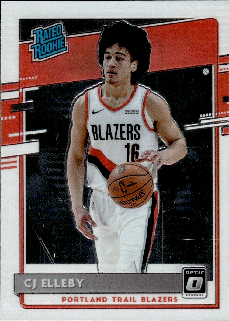 2020-21 Panini Donruss Optic Basketball Rated - Base - Rookie #195 CJ Elleby - Portland Trail Blazers