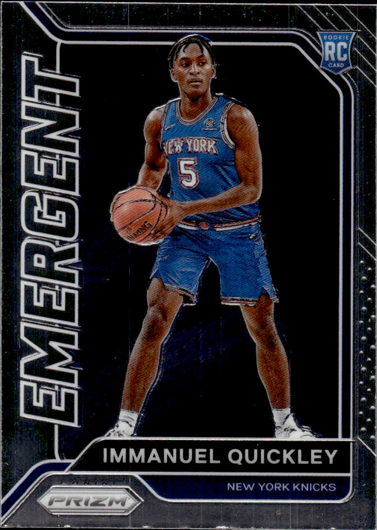 2020-21 Panini Prizm Basketball Emergent #8 Immanuel Quickley - New York Knicks