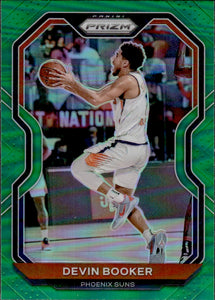 2020-21 Panini Prizm Basketball Prizm Green #214 Devin Booker - Phoenix Suns