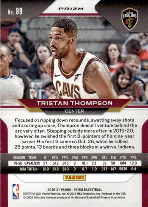 2020-21 Panini Prizm Basketball Prizm Red Ice #89 Tristan Thompson - Cleveland Cavaliers