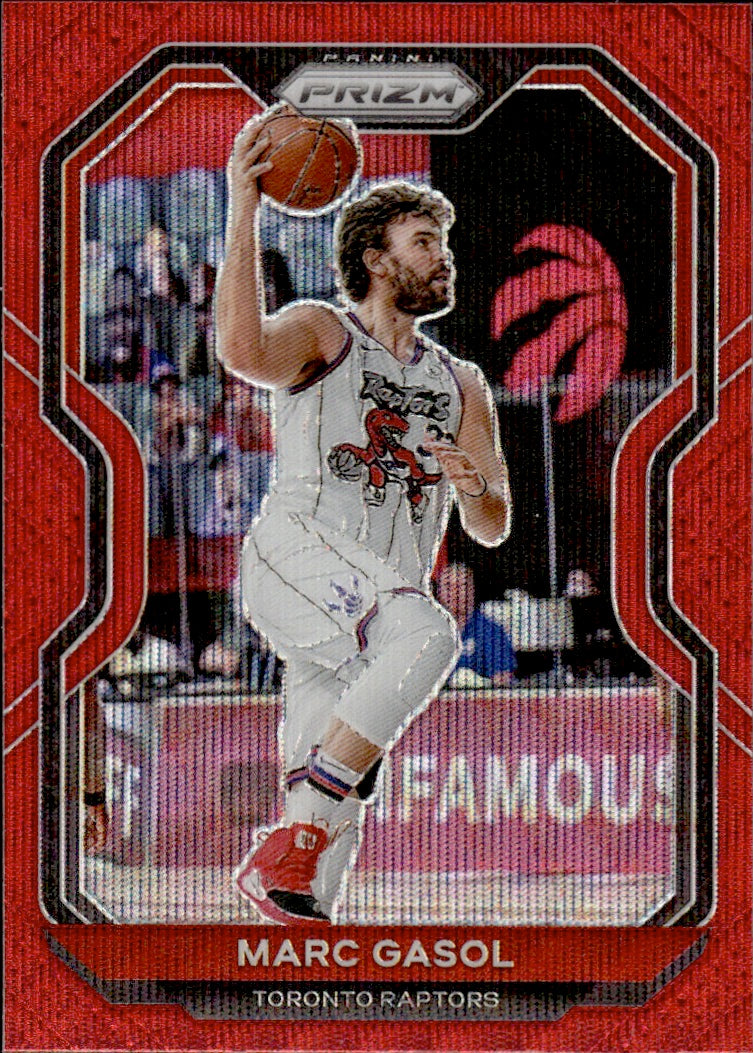 2020-21 Panini Prizm Basketball Prizm Red Wave #206 Marc Gasol - Toronto Raptors