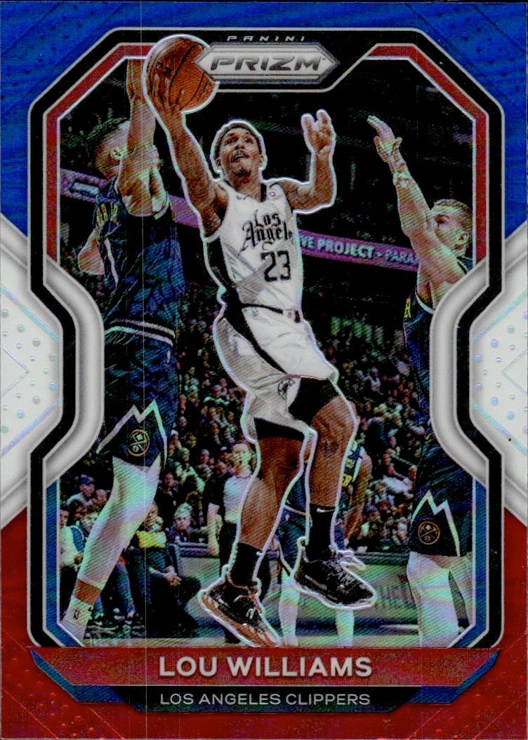 2020-21 Panini Prizm Basketball Prizm Red White & Blue #151 Lou Williams - Los Angeles Clippers