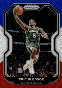 2020-21 Panini Prizm Basketball Prizm Red White & Blue #17 Eric Bledsoe - Milwaukee Bucks