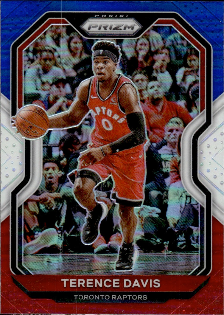 2020-21 Panini Prizm Basketball Prizm Red White & Blue #197 Terence Davis - Toronto Raptors