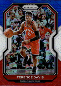 2020-21 Panini Prizm Basketball Prizm Red White & Blue #197 Terence Davis - Toronto Raptors