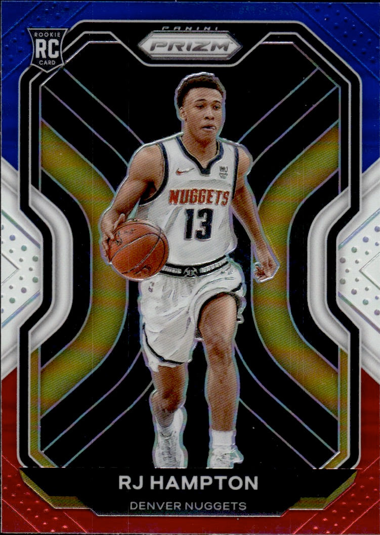 2020-21 Panini Prizm Basketball Prizm Red White & Blue #286 RJ Hampton - Denver Nuggets