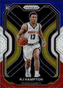 2020-21 Panini Prizm Basketball Prizm Red White & Blue #286 RJ Hampton - Denver Nuggets