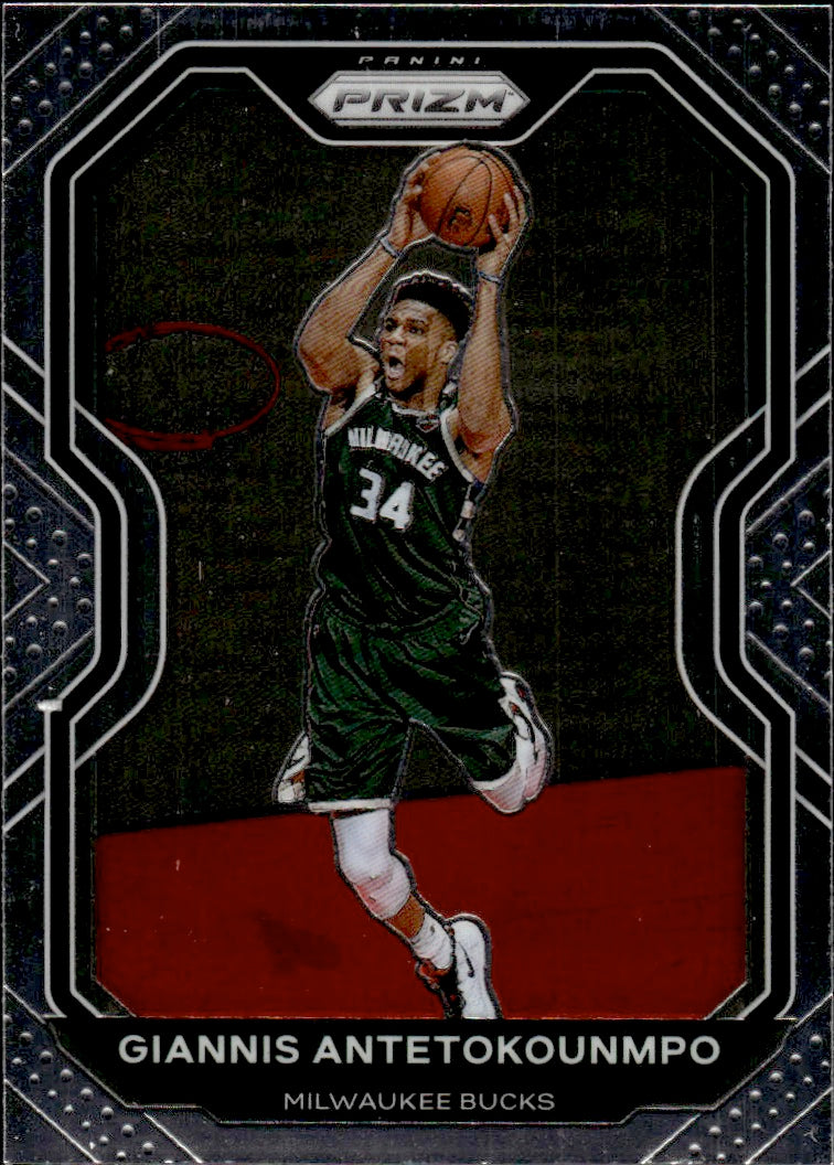 2020-21 Panini Prizm Basketball - Base #111 Giannis Antetokounmpo - Milwaukee Bucks