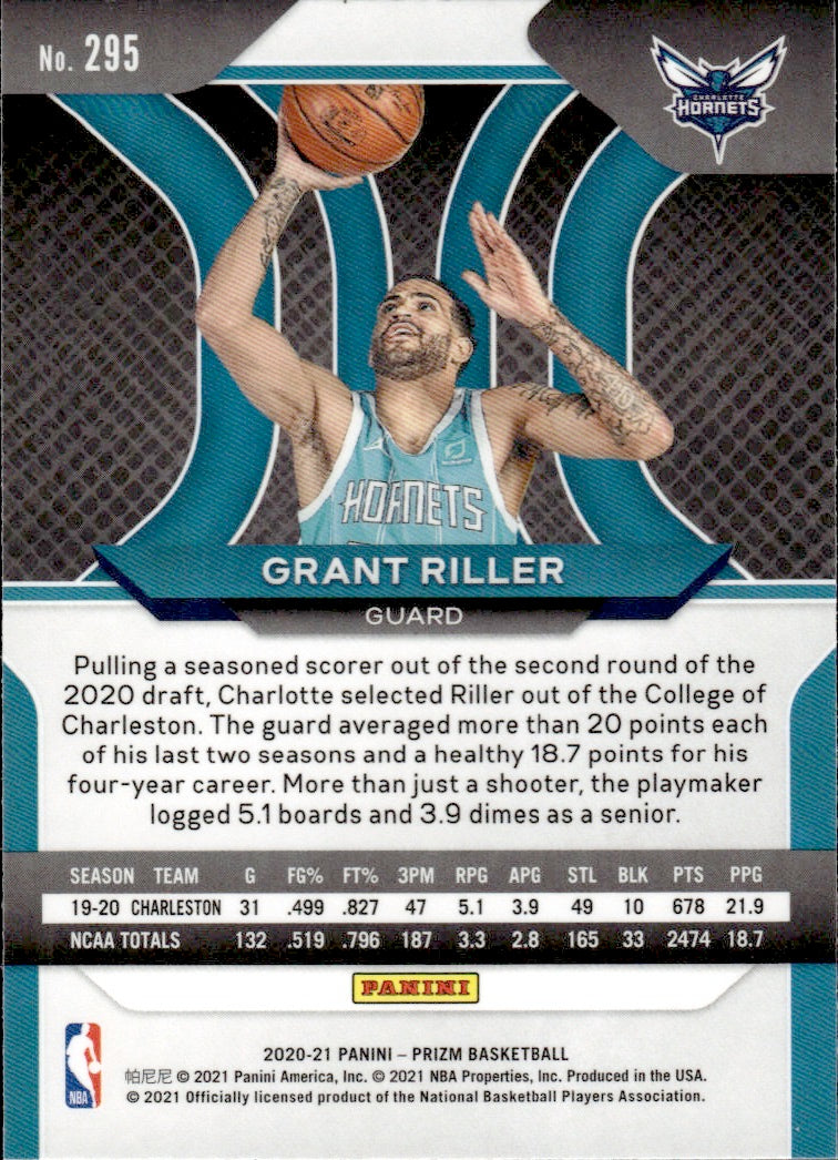 2020-21 Panini Prizm Basketball #295 Grant Riller - Charlotte Hornets