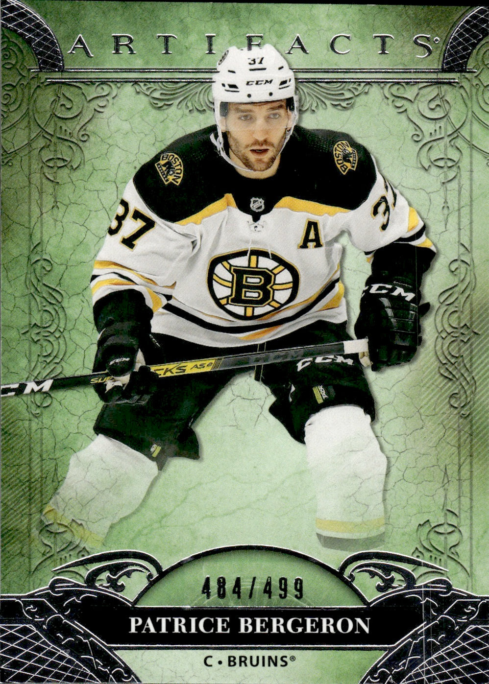 2020-21 Upper Deck Artifacts Hockey Base Stars /499 #112 Patrice Bergeron - Boston Bruins