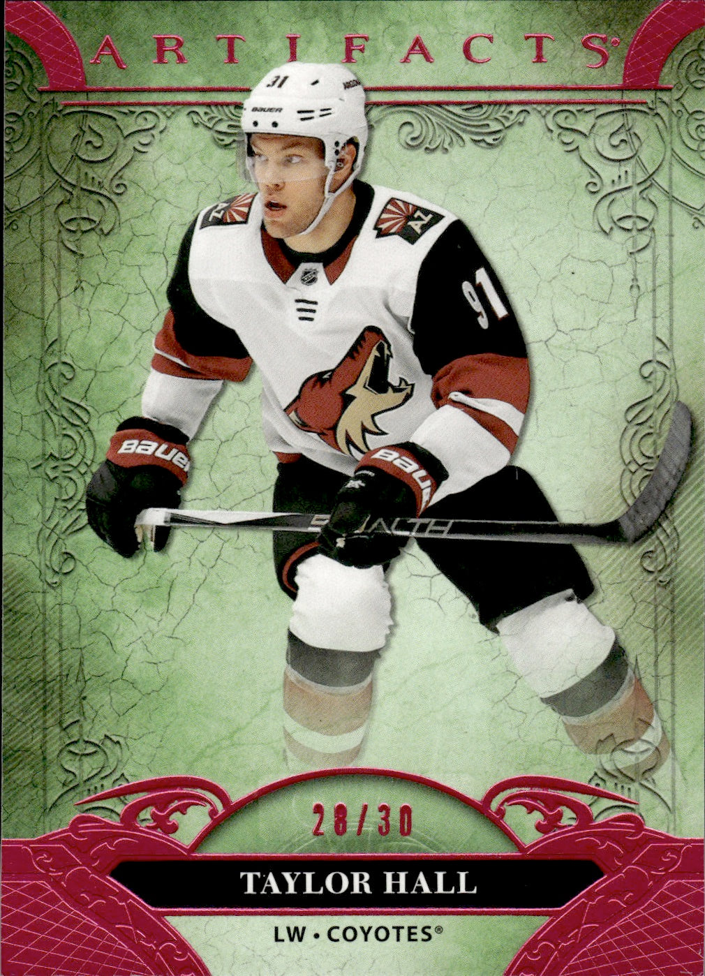 2020-21 Upper Deck Artifacts Pink /30 #136 Taylor Hall - Arizona Coyotes