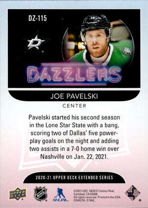 2020-21 Upper Deck Extended Series Dazzlers Orange #DZ-115 Joe Pavelski - Dallas Stars