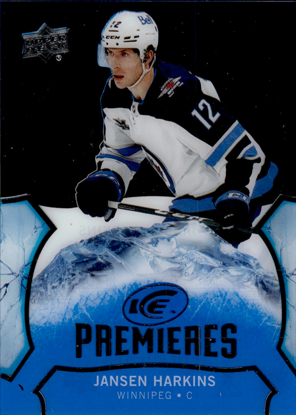 2020-21 Upper Deck Ice Hockey Ice Premiers /1299 #104 Jansen Harkins - Winnipeg Jets