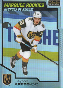 2020-21 Upper Deck O-Pee-Chee Platinum Hockey - Base - Marquee Rookies - Rainbow #163 Peyton Krebs - Vegas Golden Knights