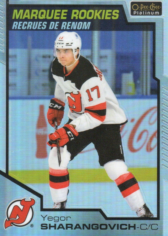 2020-21 Upper Deck O-Pee-Chee Platinum Hockey - Base - Marquee Rookies - Rainbow #178 Yegor Sharangovich - New jersey Devils