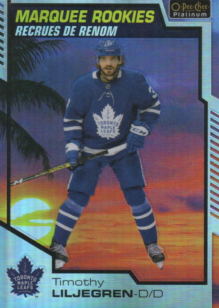 2020-21 Upper Deck O-Pee-Chee Platinum Hockey - Base - Marquee Rookies - Sunset #162 Timothy liljegren - Toronto Maple Leafs