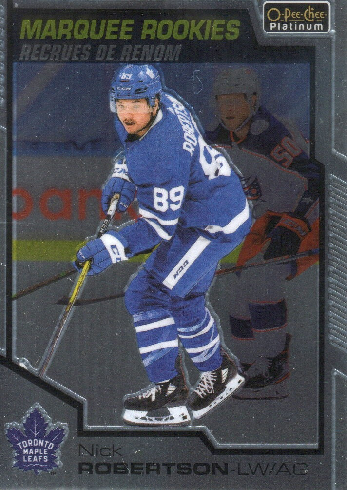 2020-21 Upper Deck O-Pee-Chee Platinum Hockey - Base - Marquee Rookies #153 Nick Robertson - Toronto Maple Leafs