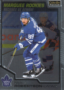 2020-21 Upper Deck O-Pee-Chee Platinum Hockey - Base - Marquee Rookies #153 Nick Robertson - Toronto Maple Leafs