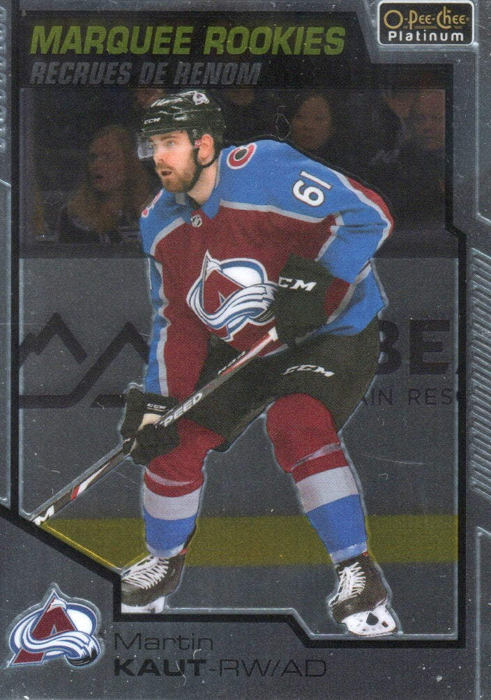 2020-21 Upper Deck O-Pee-Chee Platinum Hockey - Base - Marquee Rookies #169 Martin Kaut - Colorado Avalanche