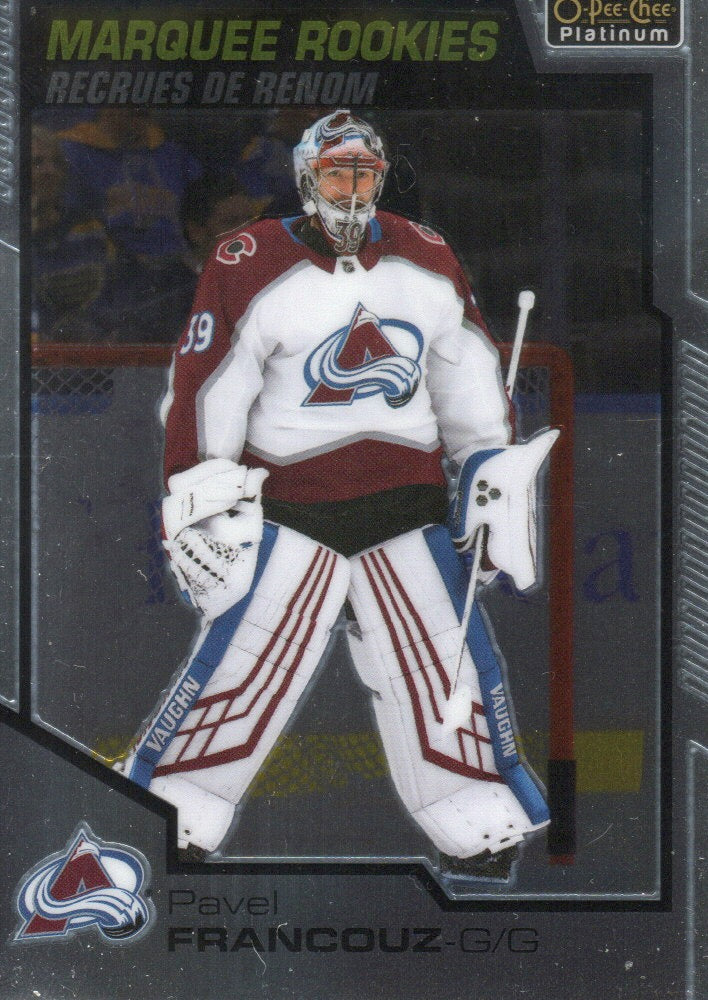 2020-21 Upper Deck O-Pee-Chee Platinum Hockey - Base - Marquee Rookies #185 Pavel Francouz - Colorado Avalanche