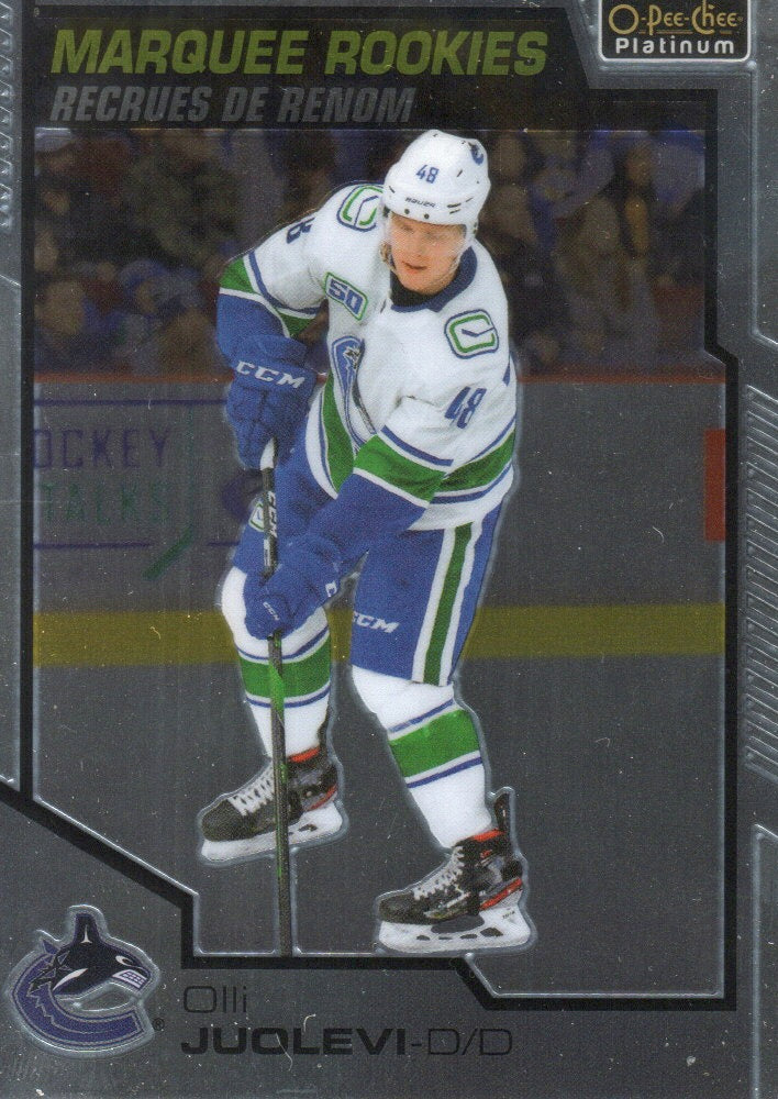 2020-21 Upper Deck O-Pee-Chee Platinum Hockey - Base - Marquee Rookies #189 Olli Juolevi - Vancouver Canucks