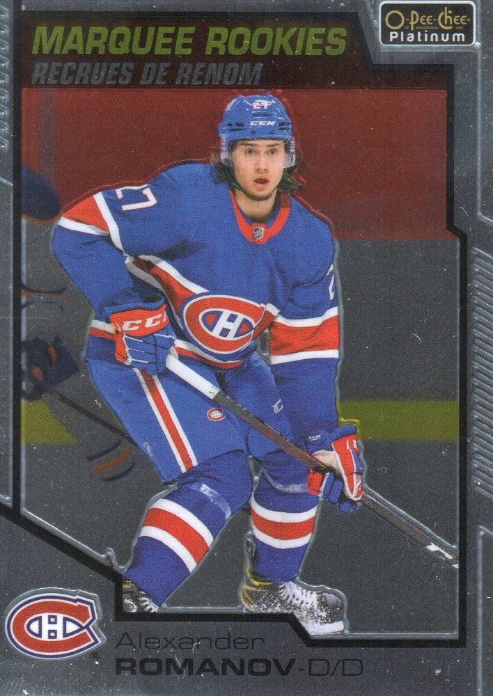 2020-21 Upper Deck O-Pee-Chee Platinum Hockey - Base - Marquee Rookies #198 Alexander Romanov - Montreal Canadiens