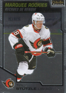 2020-21 Upper Deck O-Pee-Chee Platinum Hockey - Base - Marquee Rookies #199 Tim Stutzle - Ottawa Senators