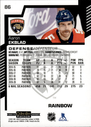 2020-21 Upper Deck O-Pee-Chee Platinum Hockey - Base - Rainbow #86 Aaron Ekblad - Florida Panthers