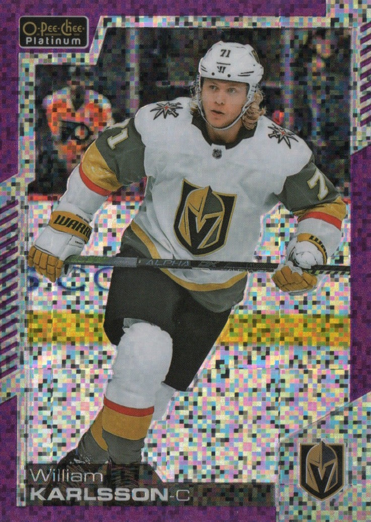 2020-21 Upper Deck O-Pee-Chee Platinum Hockey - Base - Violet Pixels /399 #95 William Karlsson - Vegas Golden Knights