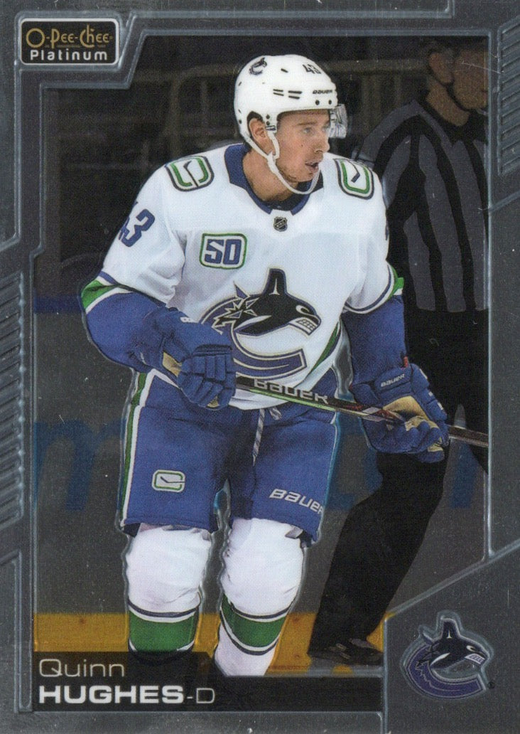 2020-21 Upper Deck O-Pee-Chee Platinum Hockey - Base #10 Quinn Hughes - Vancouver Canucks