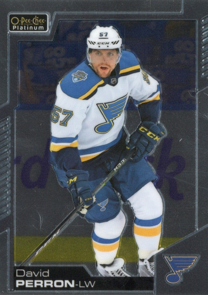 2020-21 Upper Deck O-Pee-Chee Platinum Hockey - Base #27 David Perron - St. Louis Blues