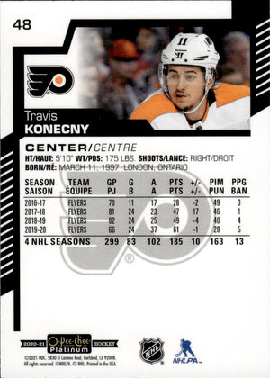 2020-21 Upper Deck O-Pee-Chee Platinum Hockey - Base #48 Trevis Konecny - Philadelphia Flyers