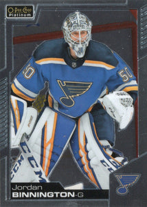 2020-21 Upper Deck O-Pee-Chee Platinum Hockey - Base #50 Jordan Binnington - St. Louis Blues