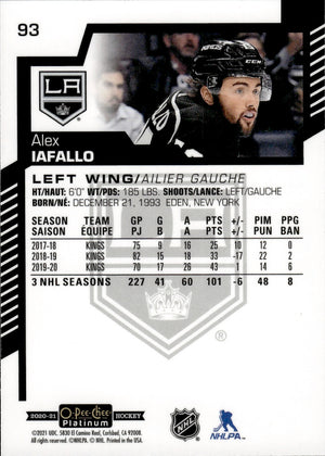 2020-21 Upper Deck O-Pee-Chee Platinum Hockey - Base #93 Alex Iafallo - Los Angles Kings