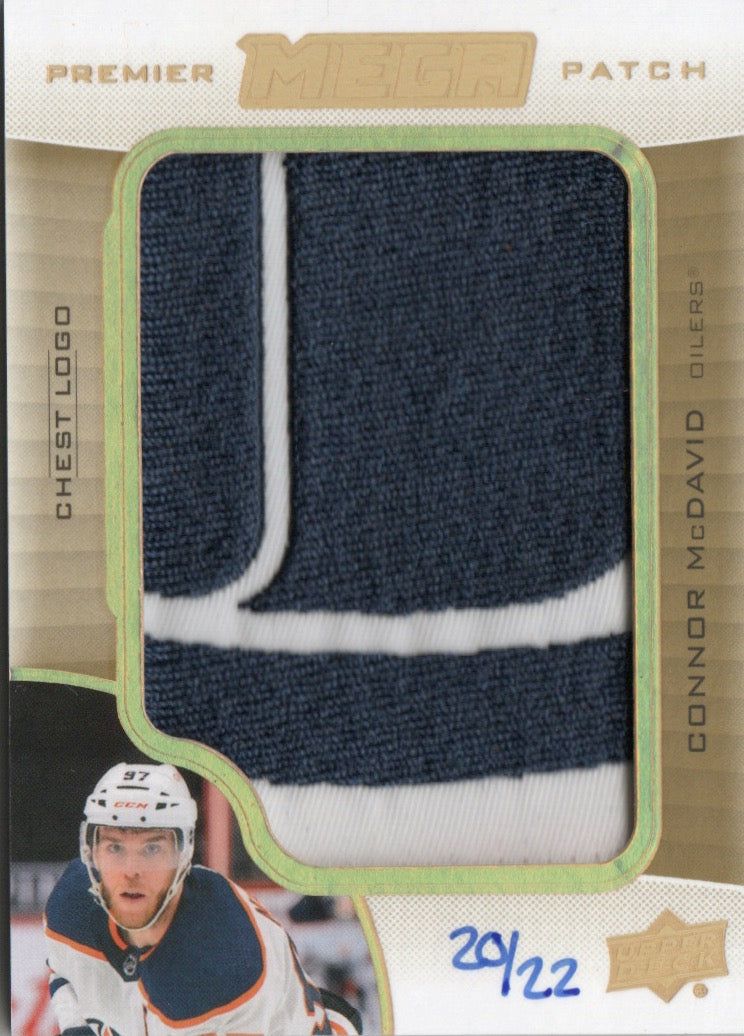 2020-21 Upper Deck Premier Mega Patch Chest Logo #MPM-MC Connor McDavid - Edmonton Oilers