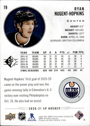 2020-21 Upper Deck SP Hockey #19 Ryan Nugent-Hopkins - Edmonton Oilers