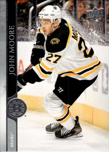 2020-21 Upper Deck Series 1 Hockey - Base #17 John Moore - Boston Bruins