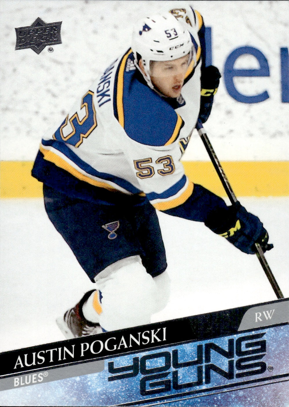 2020-21 Upper Deck Series 2 Hockey - Base - Young Guns #460 Austin Poganski - St. Louis Blues