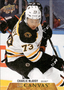 2020-21 Upper Deck Series 2 Hockey - UD Canvas #C127 Charlie McAvoy - Boston Bruins