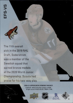 2020-21 Upper Deck Synergy Hockey - Exceptional Futures /449 #EFS -VS Victor Soderstrom - Arizona Coyotes