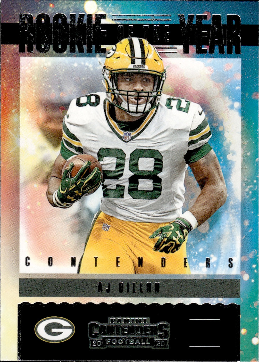 2020 Panini Contenders Football Rookie Of The Year #RY-AJD AJ Dillon - Green Bay Packers