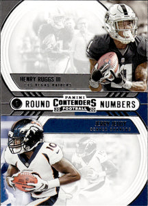 2020 Panini Contenders Football Round Numbers #RN-RJ Henry Ruggs II Las Vegas Raiders - Jerry Jeudy Denver Broncos